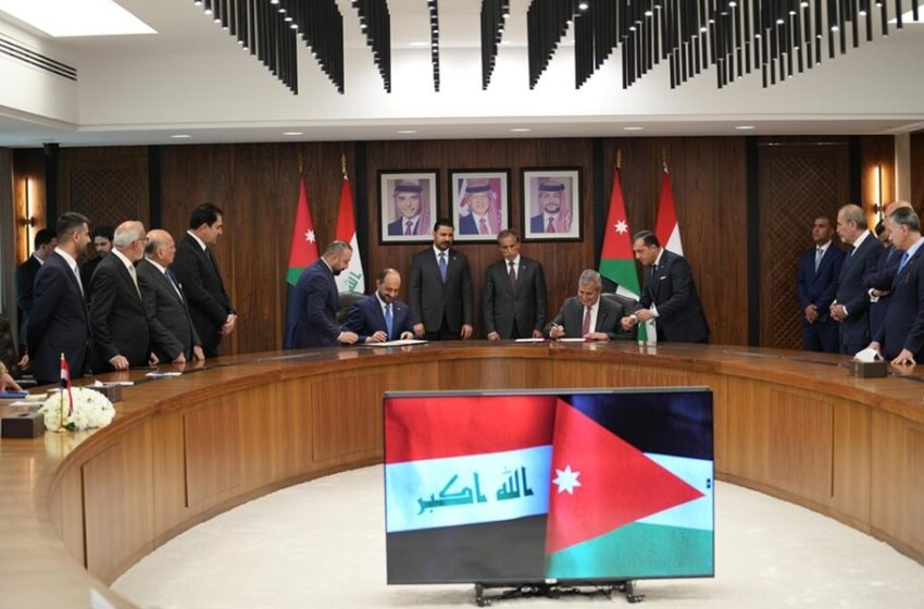 A ceremony held in the Jordanian capital, Amman, to several agreements between Iraq and Jordan. Photo: PMO